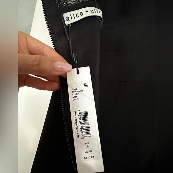 ALICE + OLIVIA lace insert Dress NWT - Picture 4 of 13